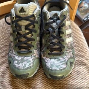 Adidas Green and Black Rain & Snow Boots with Camouflage Design